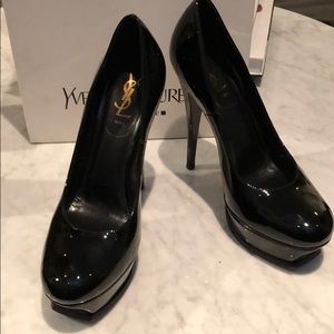 BLACK YSL Pumps with Dustbag and Box
